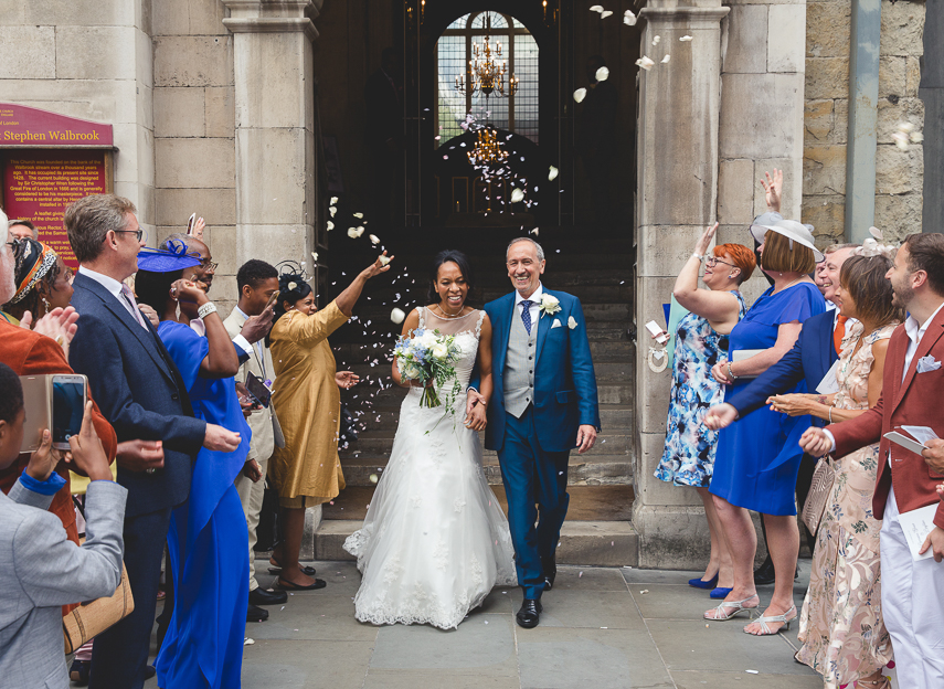St Stephen Walbrook and Skinners Hall London wedding photographer